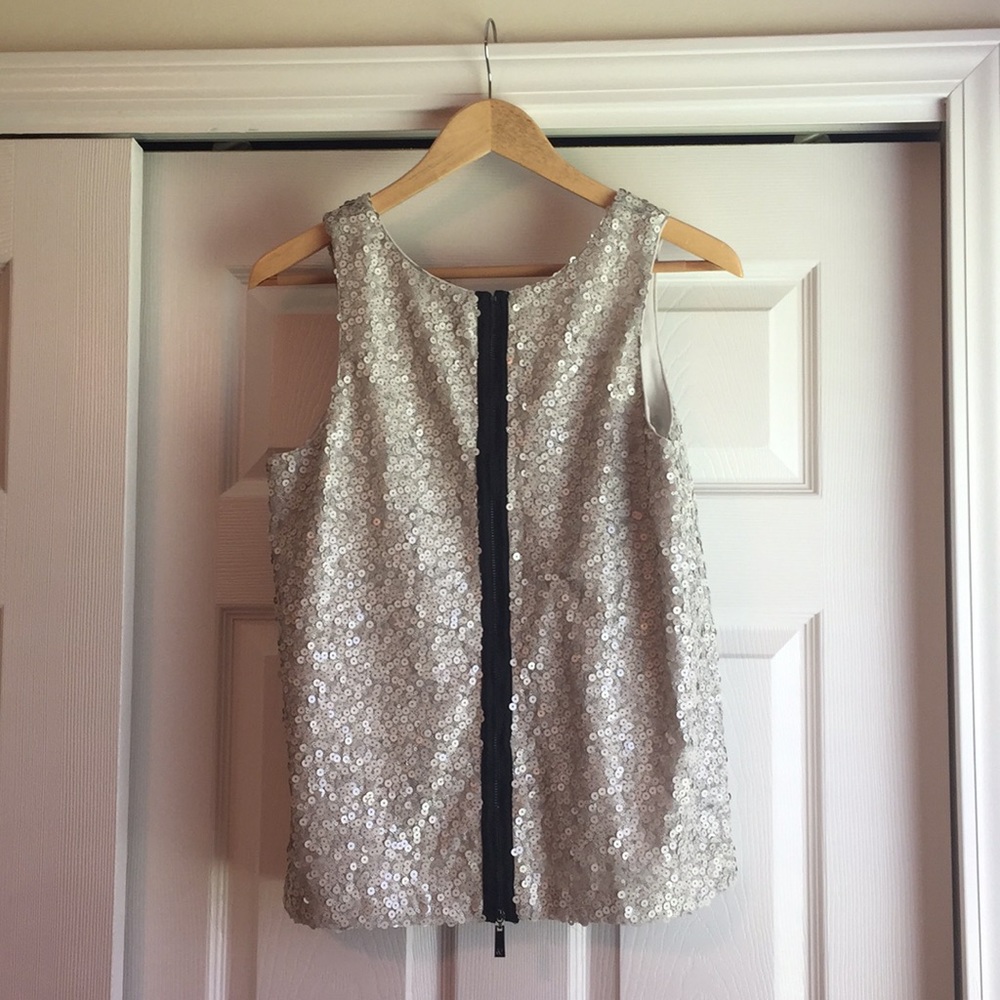🧡Vince Camuto Sequin Zip Back Tank🧡 - Picture 5 of 6
